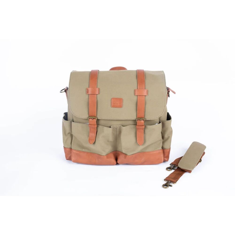 NWT BODOMINT Original Olive Bag Convertible Backpack Messenger Bag Changing Pad